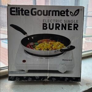 Electric Single Burner - Black and White